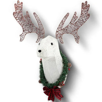 🦌 Lighted Christmas Wall Décor Reindeer Head – 70 LED Pre-Lit 3D Holiday Decoration