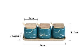 Nordic Gold Marble Jar Set – Luxury Vanity & Storage Containers